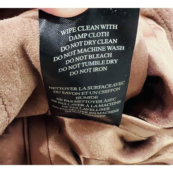 BLANK NYC Moto Jacket Suede Leather Light Brown Coffee Bean NEW W/ Tags Size S - Picture 12 of 12